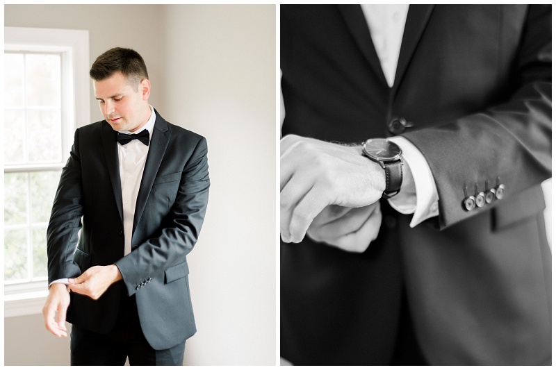 groom getting ready Knoxville TN wedding