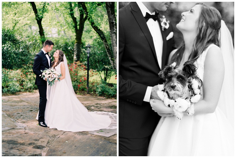 newlywed portraits with dog Tennessee