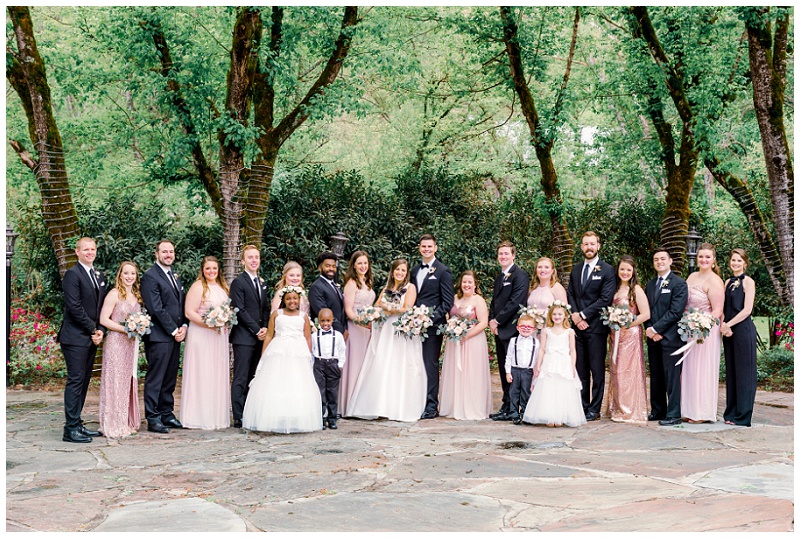bridal party classic portrait Knoxville tn wedding