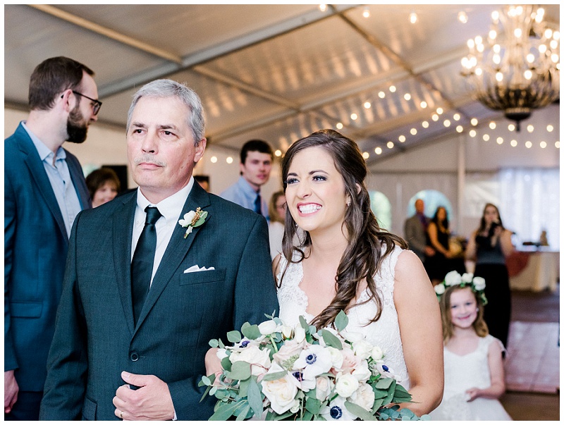 bride walking down aisle Knoxville Tennessee