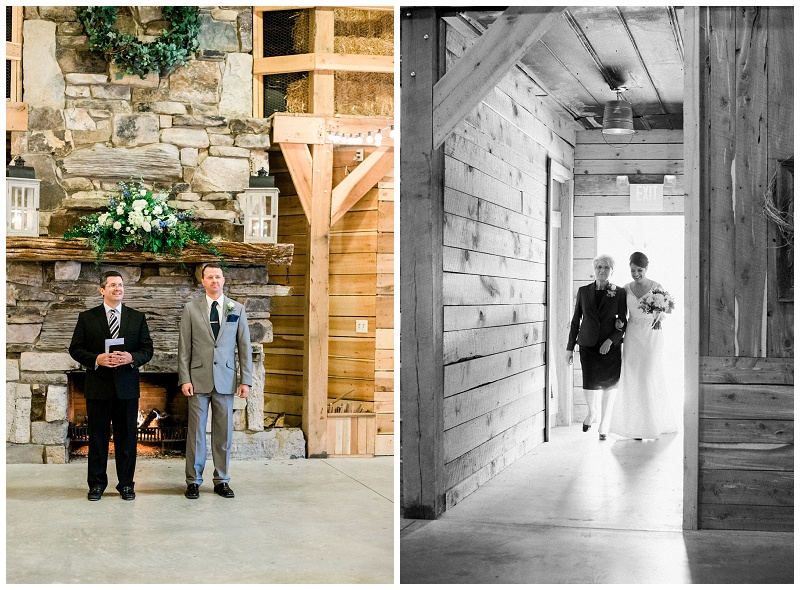 bride walking down aisle winter wedding TN bride walking down aisle winter wedding TN