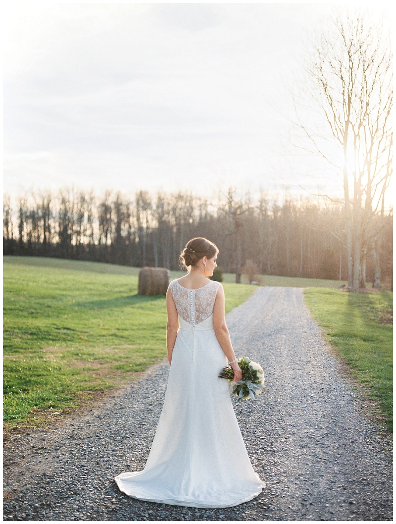 sunset bride showing back of dress Johnson City TN sunset bride showing back of dress Johnson City TN