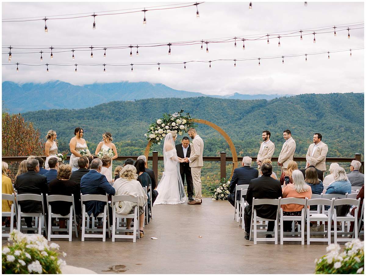 exchanging rings Smoky Mountain wedding exchanging rings Smoky Mountain wedding