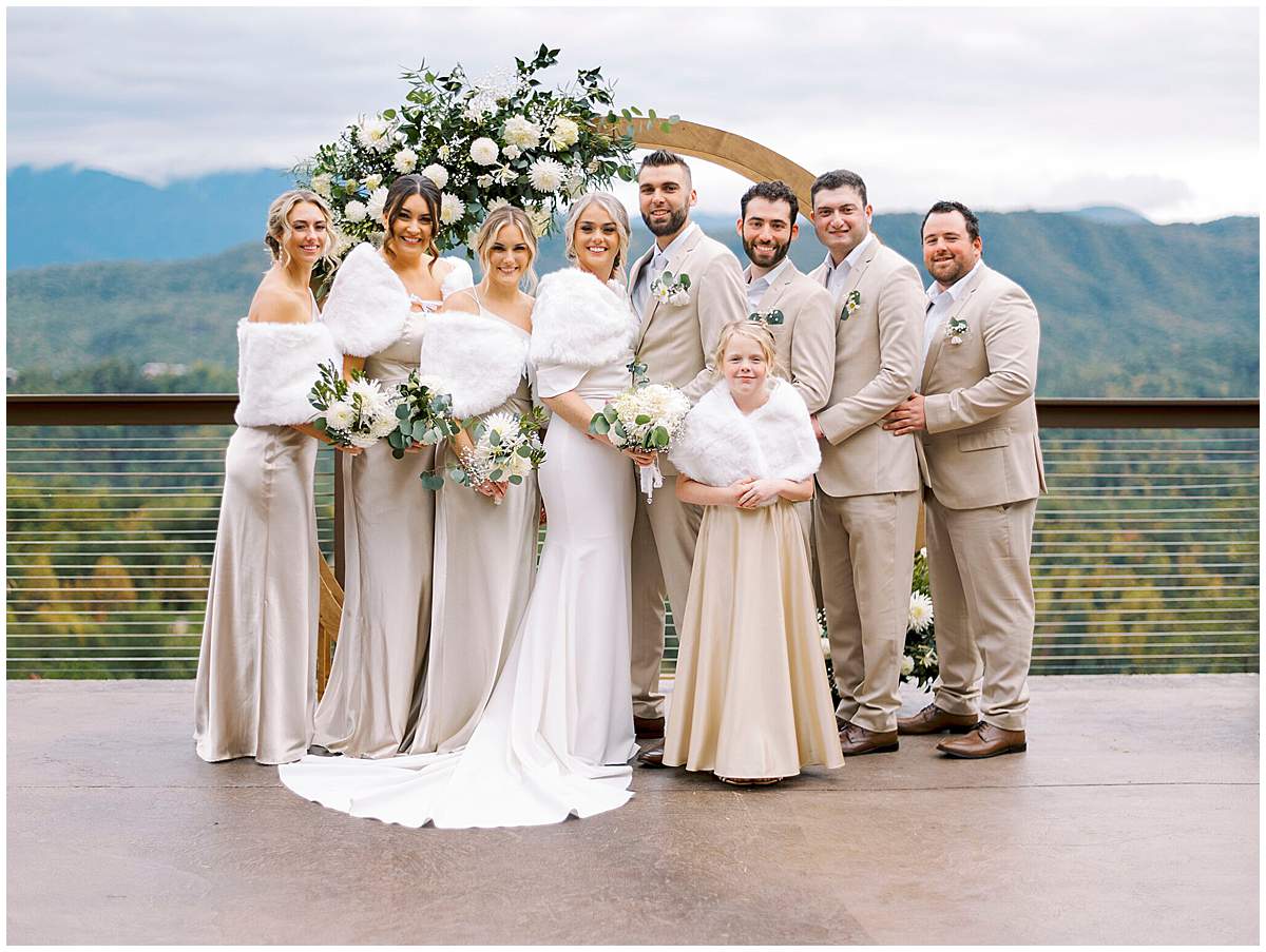 bridal party group photos Pigeon Forge TN bridal party group photos Pigeon Forge TN