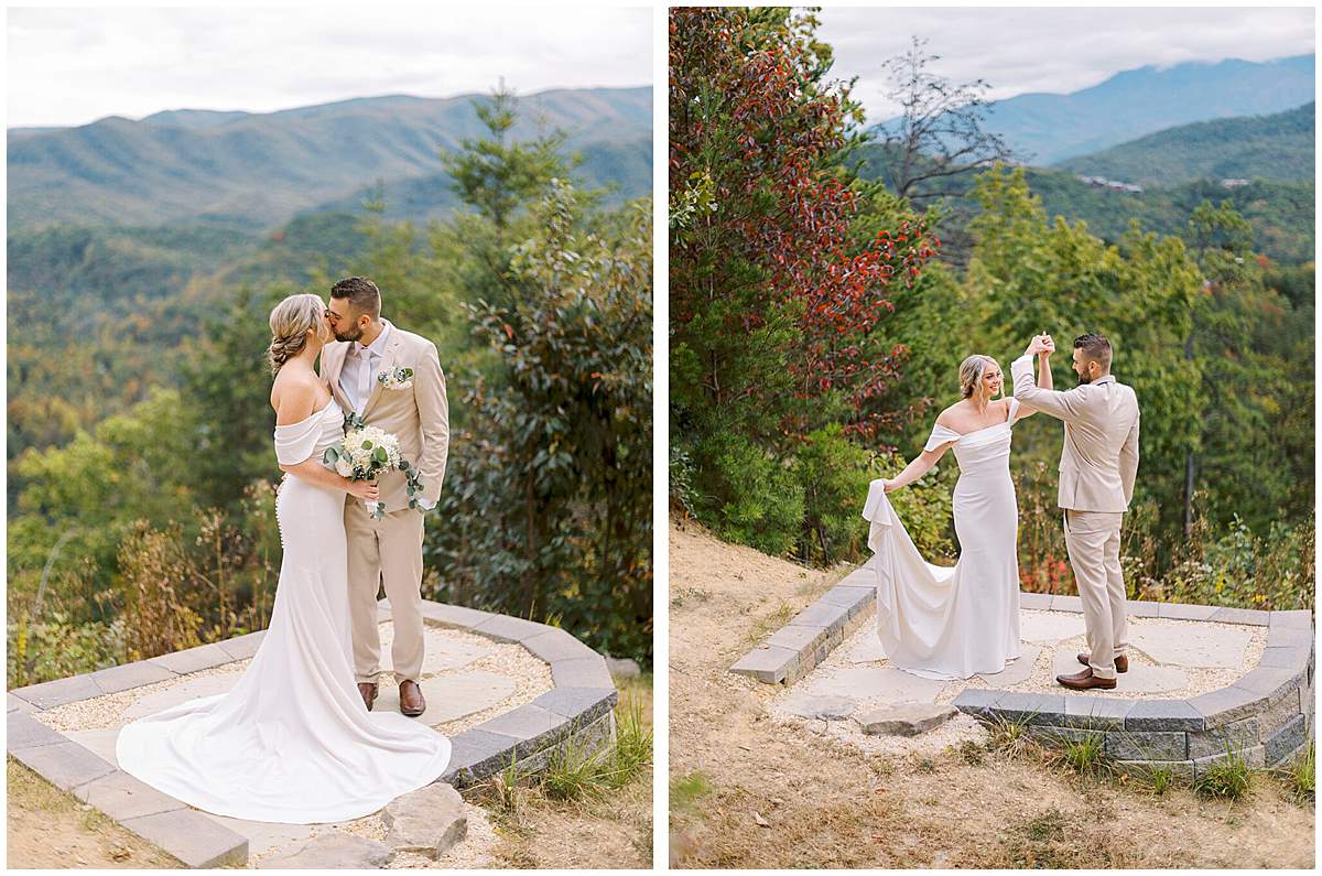 mountain wedding couple portraits Tennessee mountain wedding couple portraits Tennessee