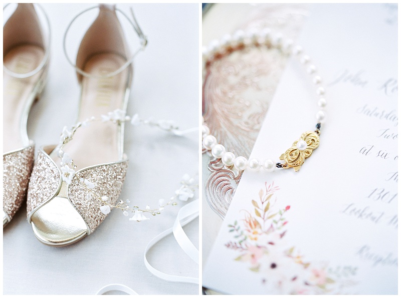 bridal shoes detail Chattanooga wedding