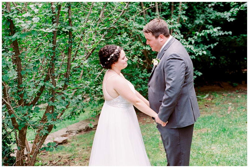 bride and groom first look portraits Chattanooga TN wedding