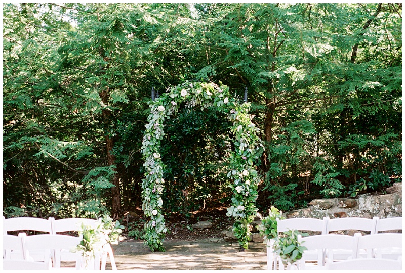Grandview Chattanooga wedding ceremony arbor 