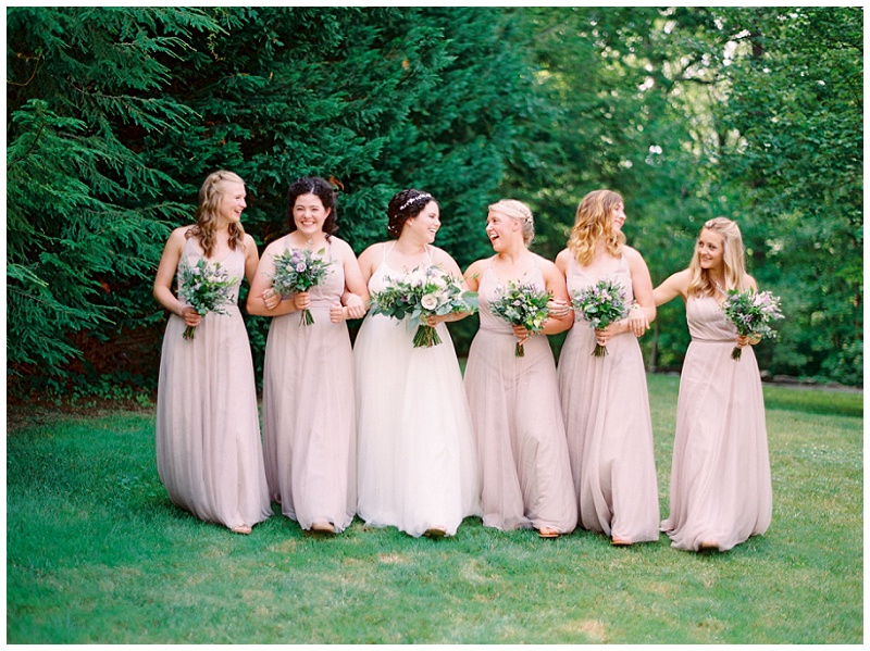 bridesmaids laughing candid Chattanooga