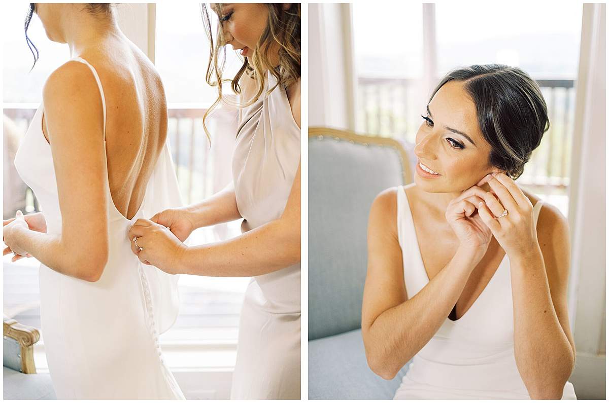 bride getting ready Pigeon Forge TN wedding photographer