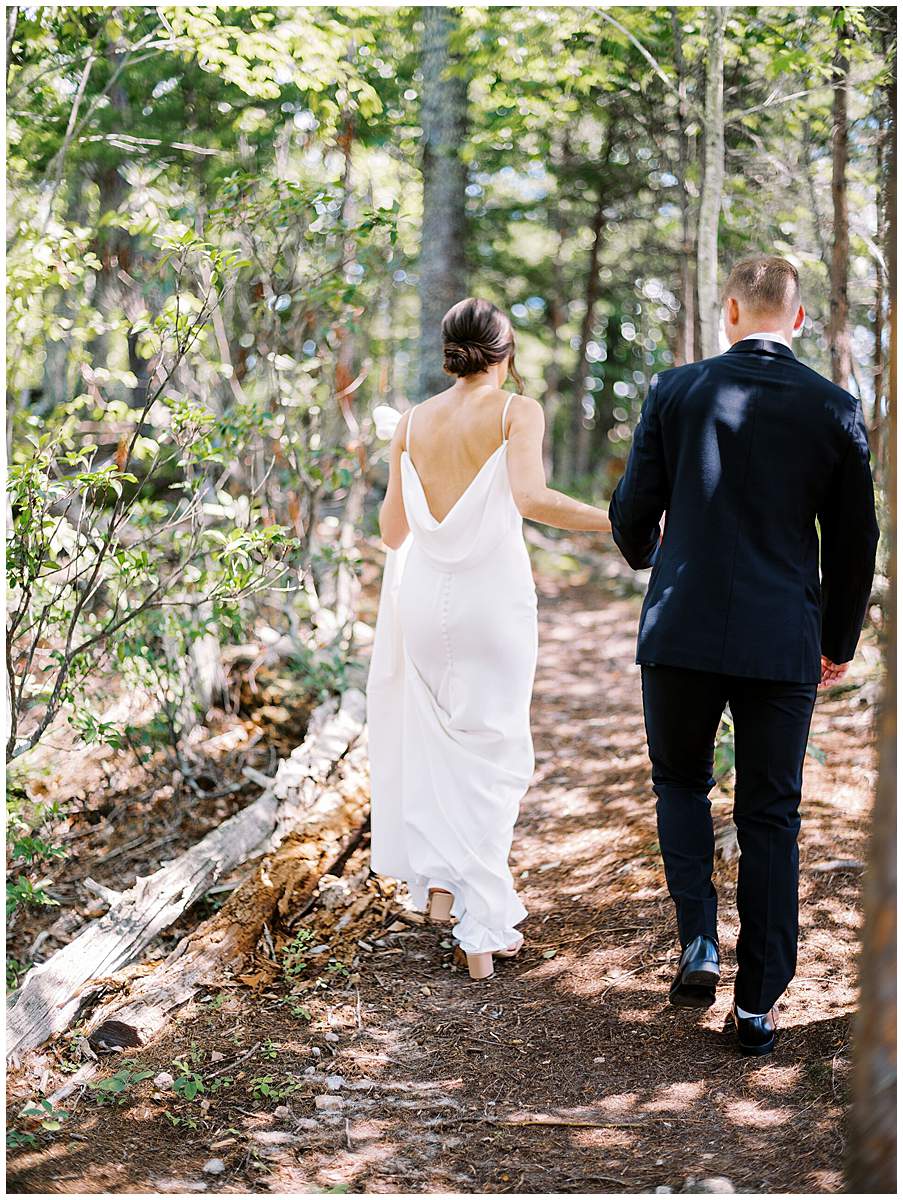 joyful newlyweds Smoky Mountains
