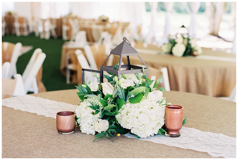 reception table setup Smoky Mountains
