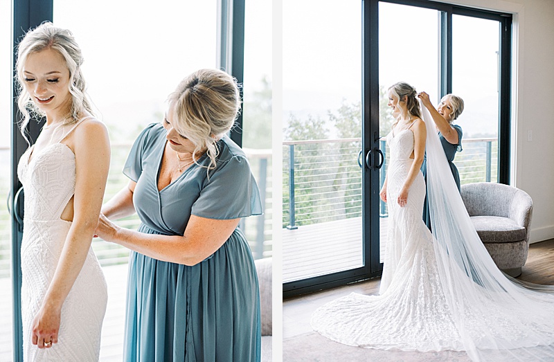 brides mother helping bride at the Trillium Venue on her wedding day brides mother helping bride at the Trillium Venue on her wedding day