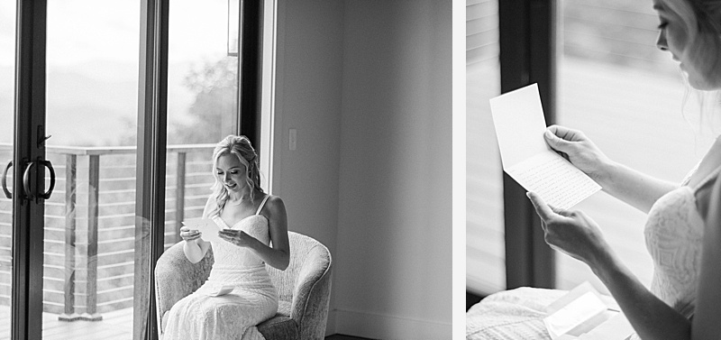 bride reading letter while getting ready Tennessee bride reading letter while getting ready Tennessee