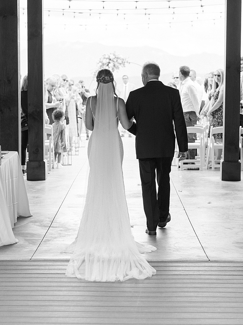 bride walking down aisle Smoky Mountains bride walking down aisle Smoky Mountains