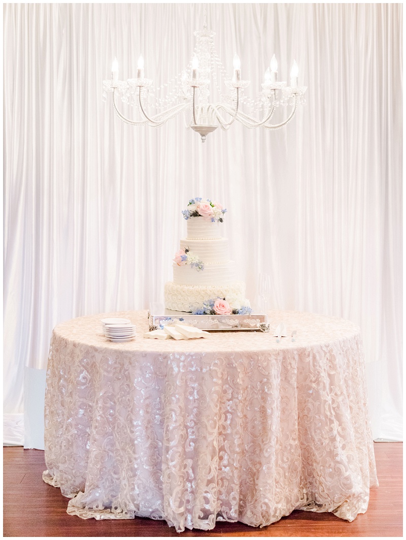wedding cake at the Railroad District Jackson MS
