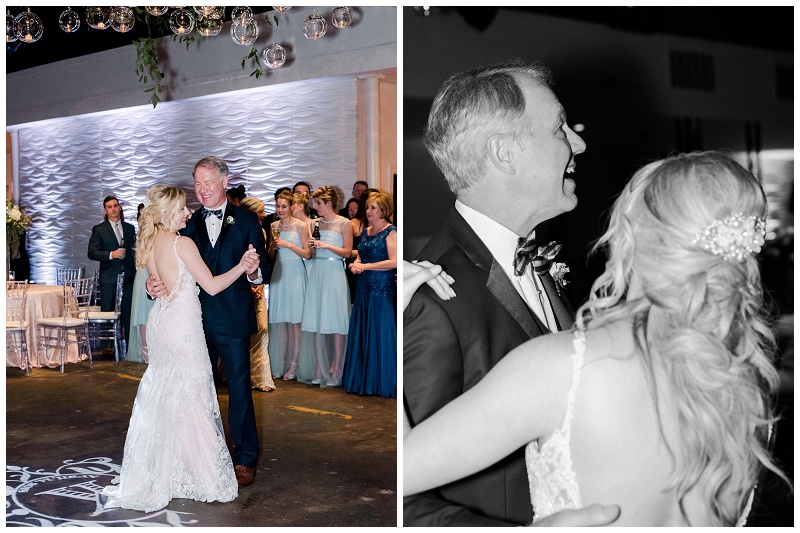 dance floor candid wedding moments with father of the bride