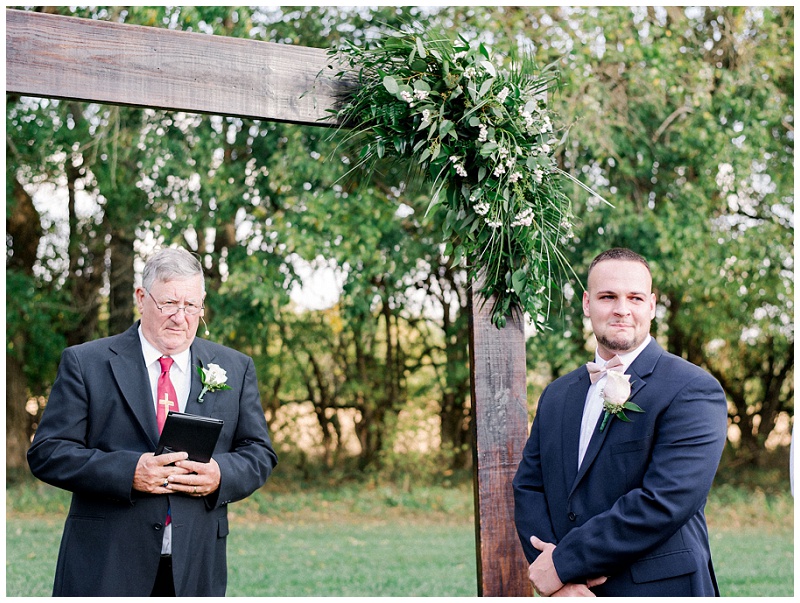 groom reaction ceremony moment
