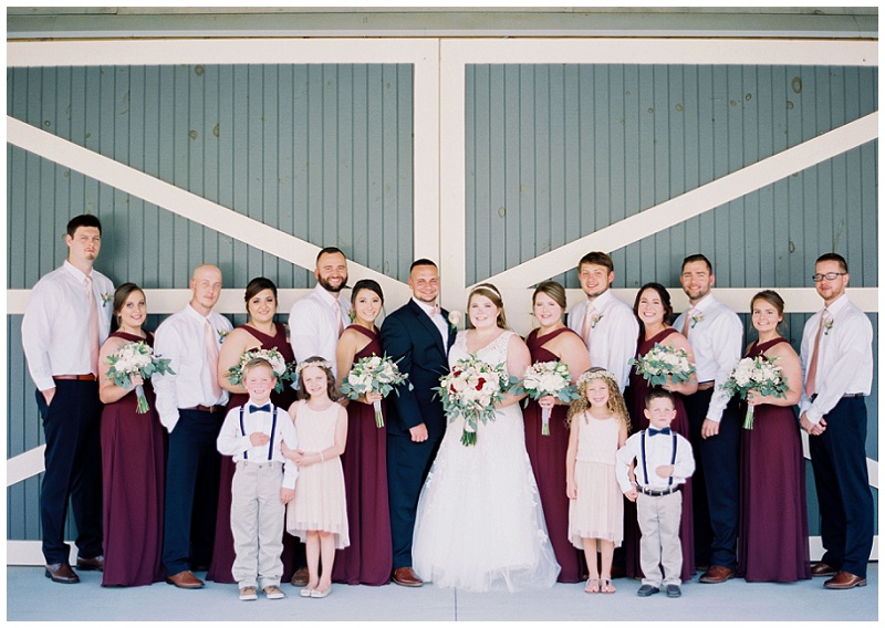 rustic barn bridal party photos