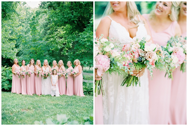 bridesmaids group photos Side Porch