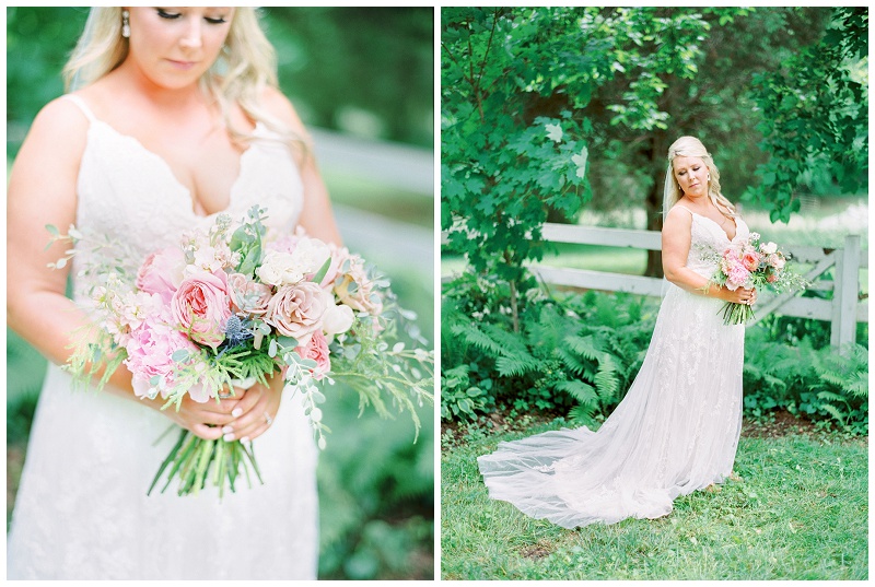 romantic bridal photos Side Porch