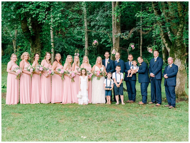 elegant wedding party portraits
