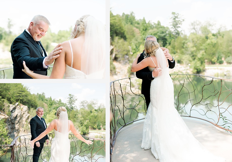 bride first look with dad Johnson City TN bride first look with dad Johnson City TN