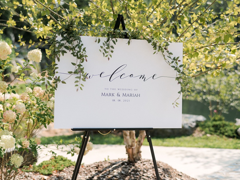 wedding ceremony sign Waterstone Johnson City TN wedding ceremony sign Waterstone Johnson City TN