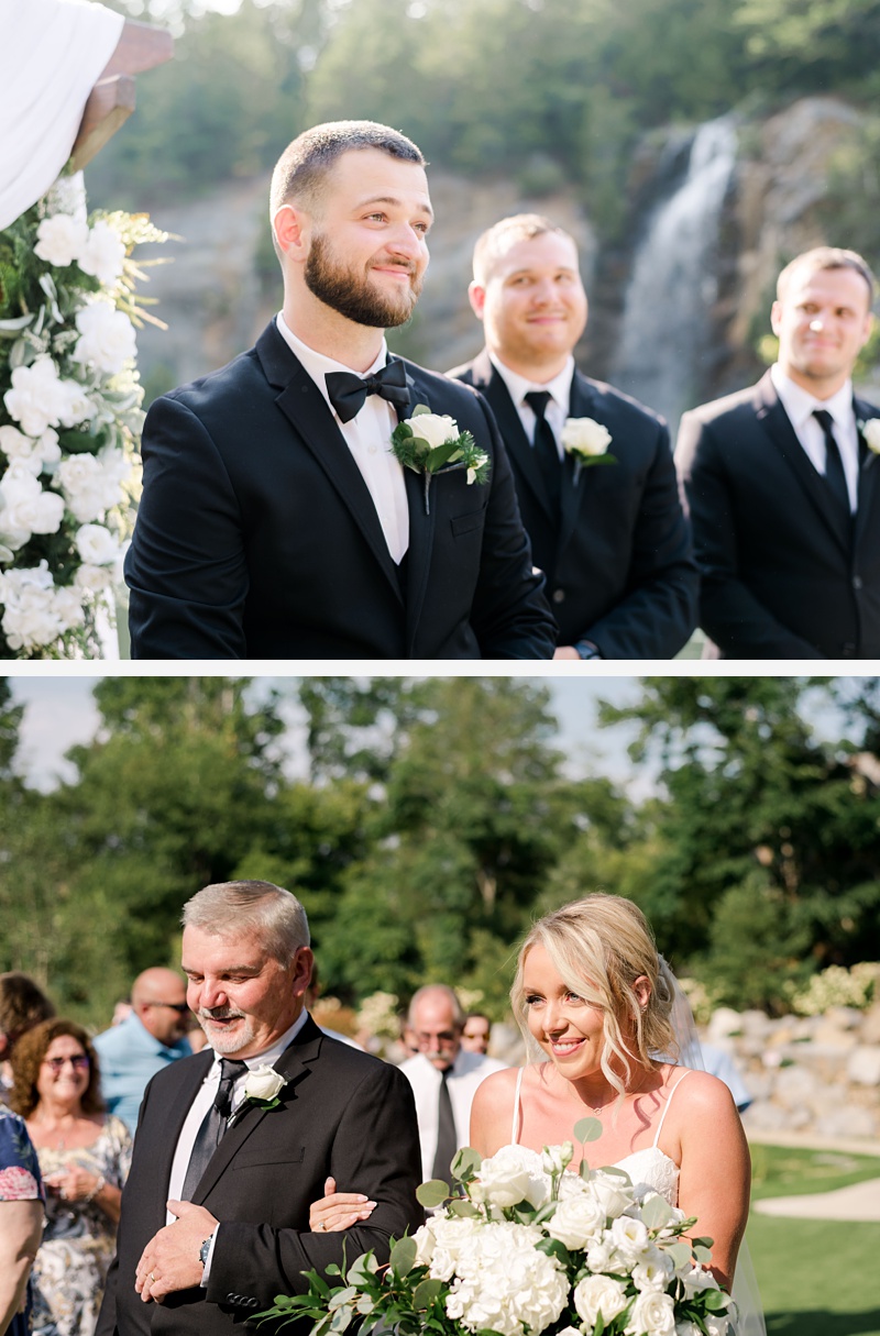 waterfall ceremony Tennessee wedding venue waterfall ceremony Tennessee wedding venue