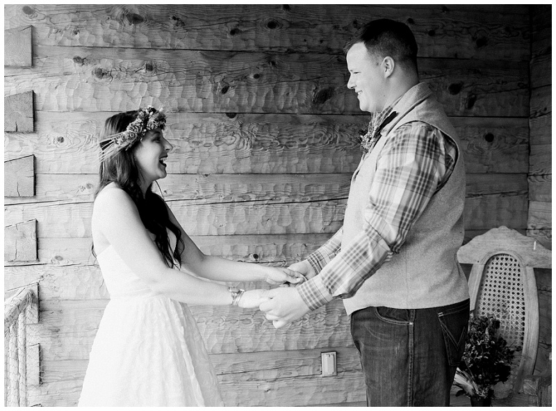 candid bride and groom getting ready wedding photos VA