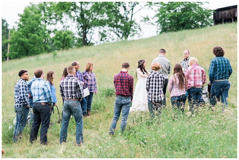 rustic outdoor ceremony Virginia mountains