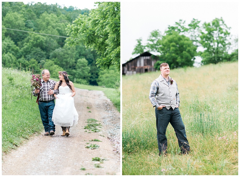 intimate wedding ceremony field Virginia