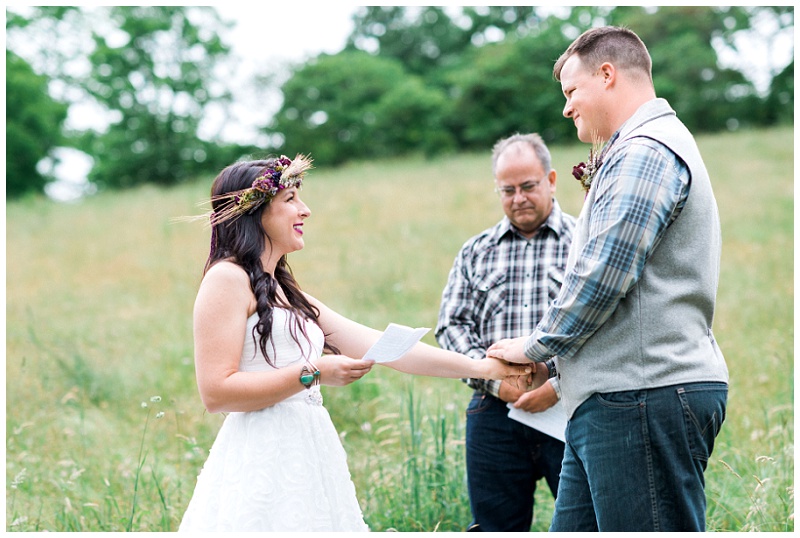 bride groom saying vows Virginia
