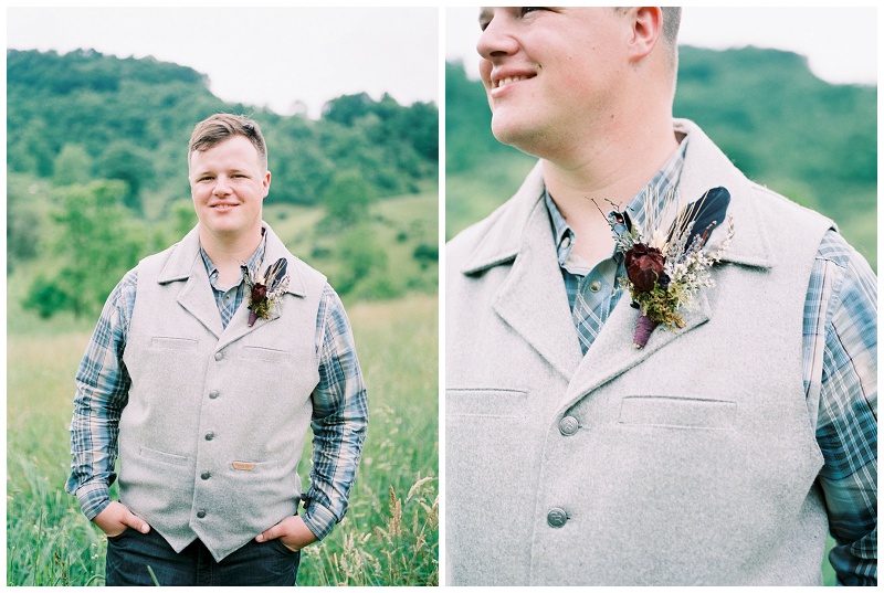 groom portrait elopement Virginia