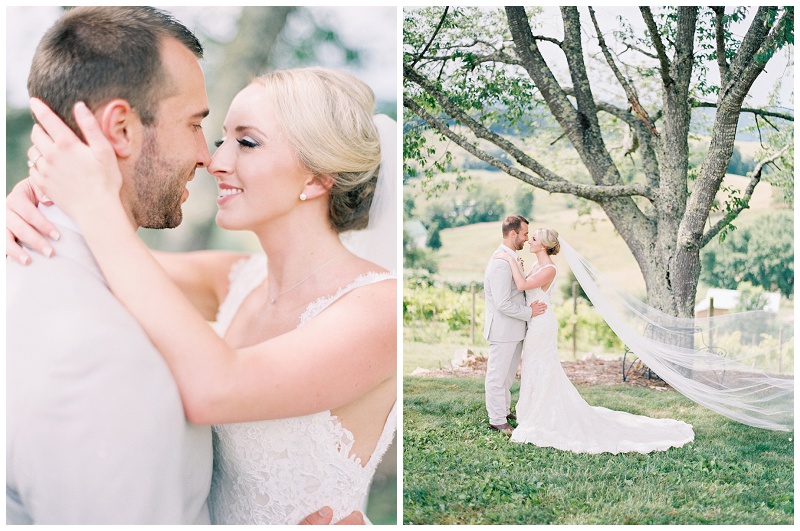 bride and groom portraits Villa Nove Vineyards