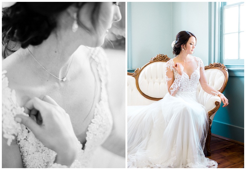 wedding morning preparation vineyard NC