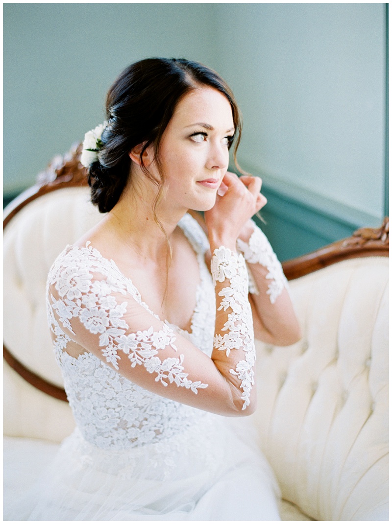bridal prep natural light North Carolina