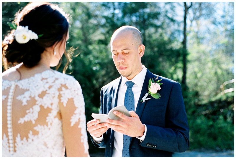 outdoor vineyard couple first look portraits NC