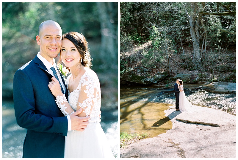 newlyweds portraits vineyard setting NC