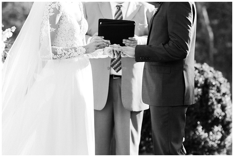 bride walking down aisle vineyard NC