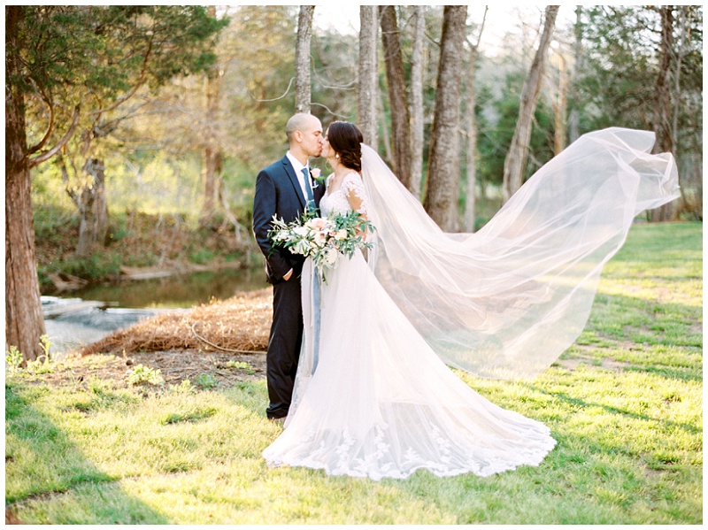 couple exchanging vows vineyard NC