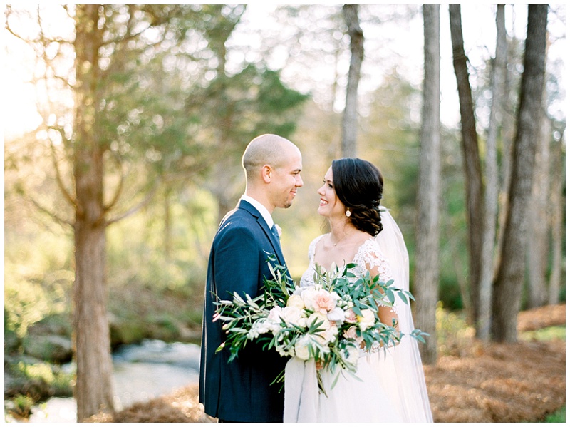 elegant wedding couple portraits NC