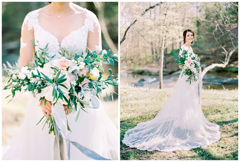 joyful bridal portrait vineyard NC