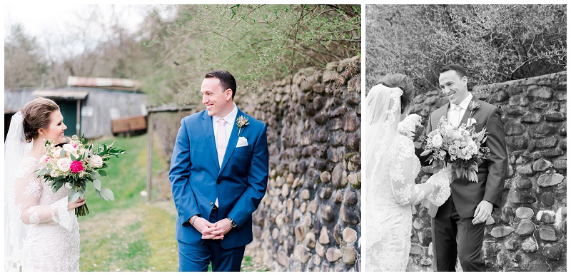 romantic couple first look photos The Social Kingsport