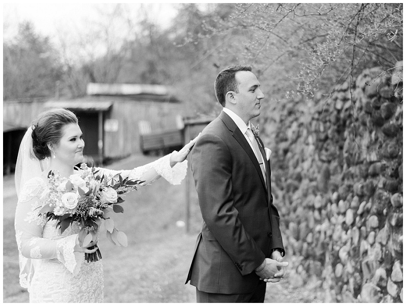bride and groom first look portraits Kingsport TN