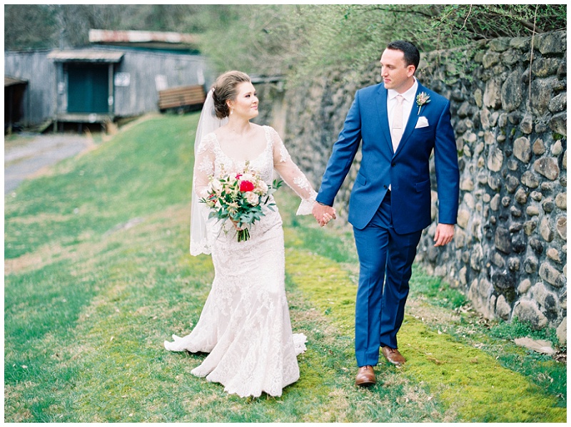 newlyweds portraits Tennessee wedding