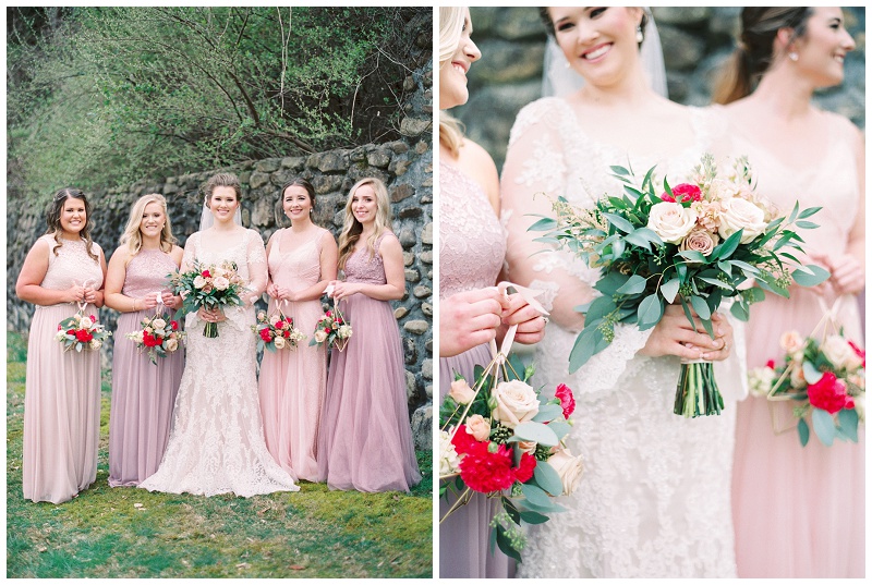 bridesmaids holding bouquets Tennessee