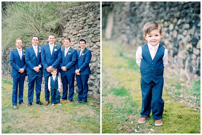 wedding party posing natural light TN