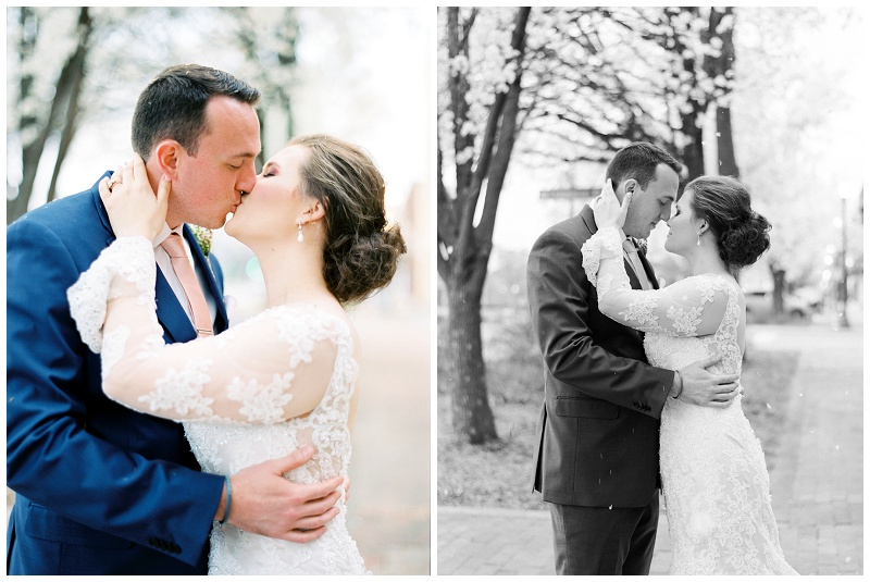 romantic kiss wedding TN