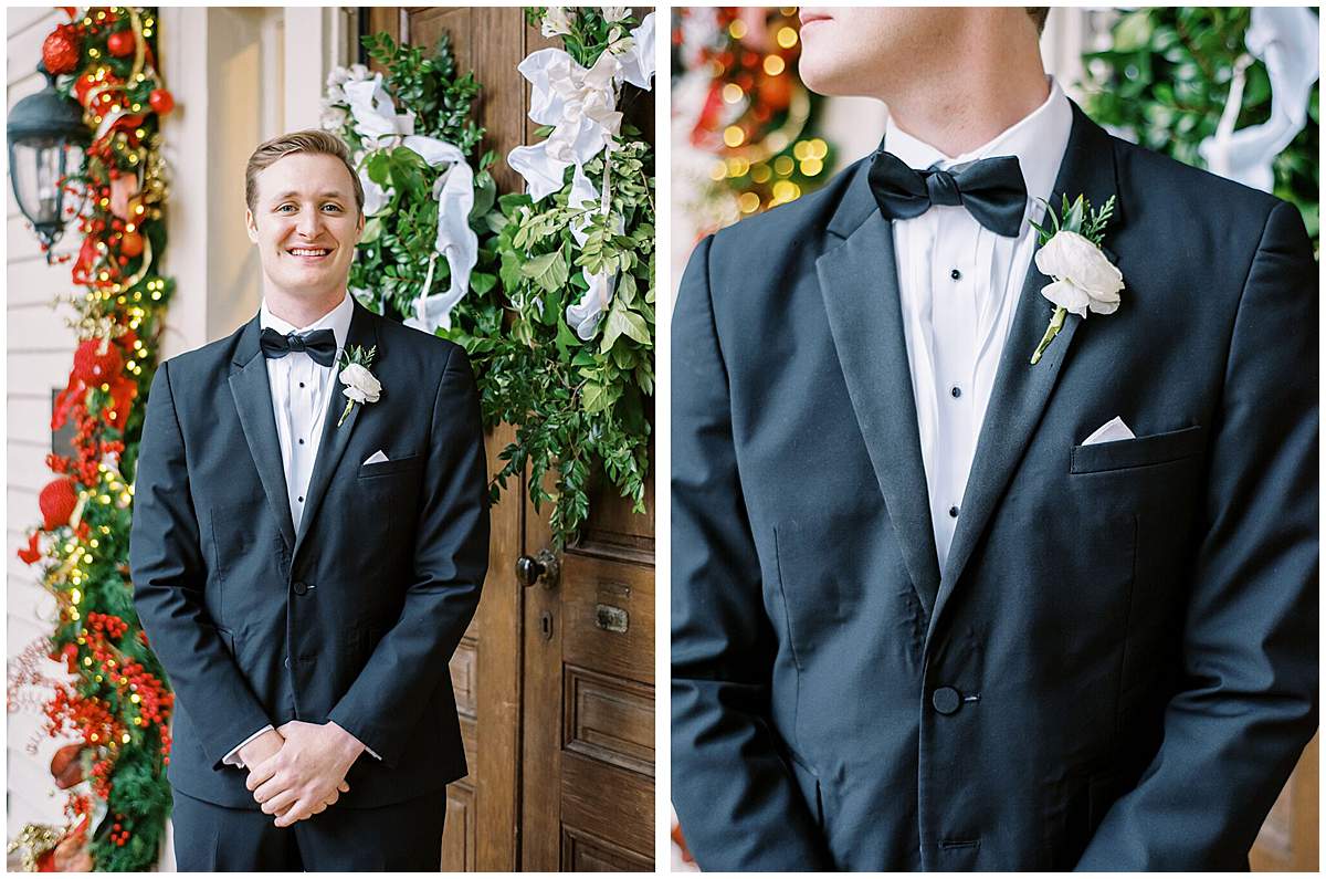 modern wedding groom editorial style portrait